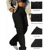 New high-waisted straight-leg trousers casual and versatile solid color multi-pocket semi-elastic waist women's overalls