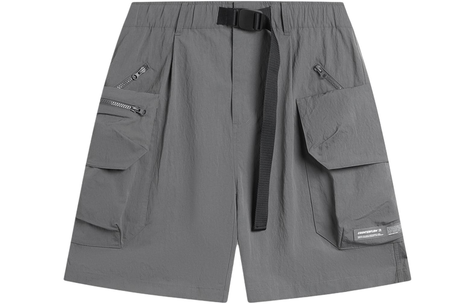 Li Ning CF Tracing Sports Shorts Women s Thunderstorm Gray AKSU639-1 M