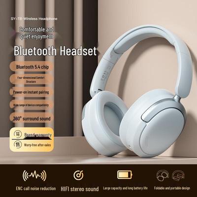 New Cross-Border Bluetooth Over-Ear Gaming Headphones with Large Battery Capacity