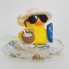 Nouvelle! Ornements de Tableau de Bord de Voiture Canard Jaune d'Été Chapeau de Skateboard Coco Canard en Caoutchouc à Presser Décoration de Voiture Mignonne