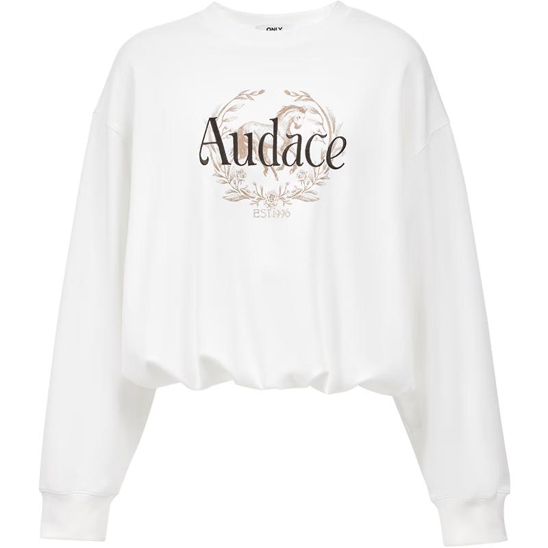 ONLY Women s Relaxed Fit Letter Print Sweatshirt M