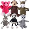 1Pcs Pet Toy Dog Teething Training Toy Corduroy Monkey Pig Vocal Plush Toy