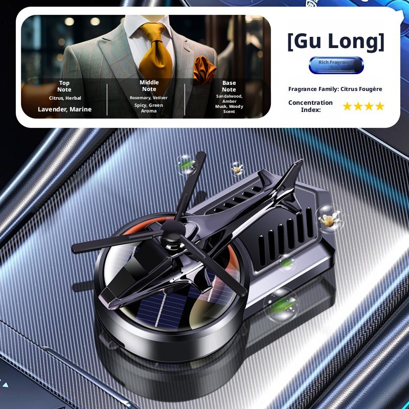 Car-mounted Aromatherapy Helicopter Car Perfume Ornaments Solar Aircraft Car Lasting Fragrance High Sense Decoration