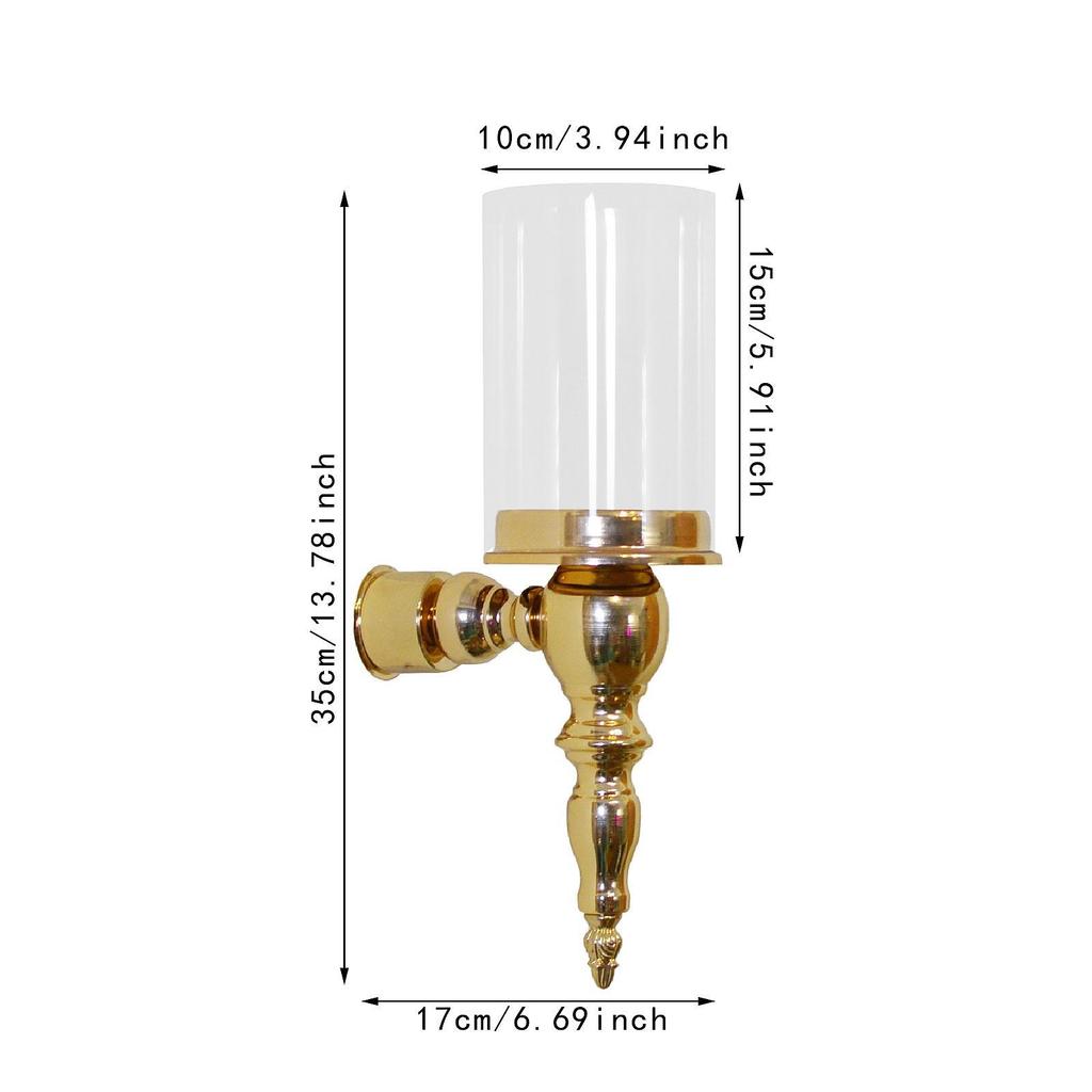 Wall Mounted Candle Holder Centerpiece Candle Sconce for Hotel Hallway Porch