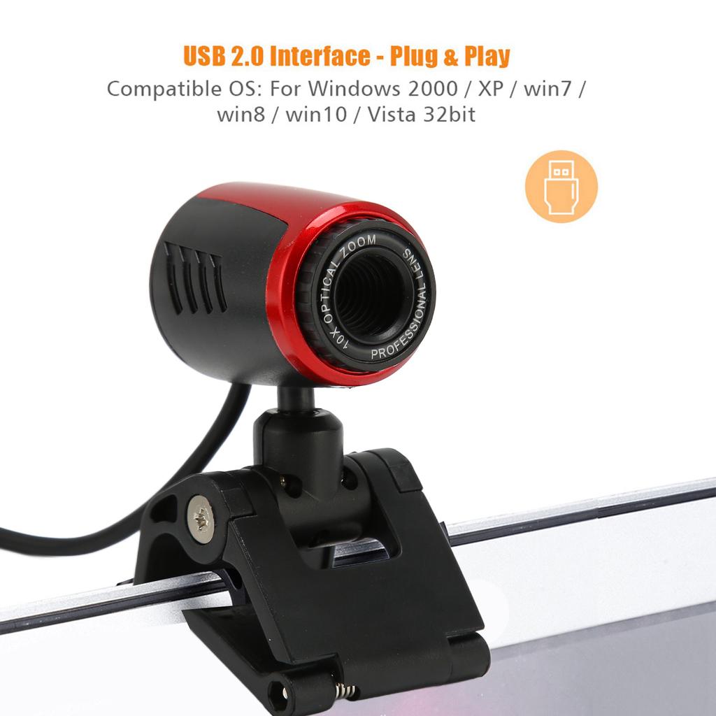 USB2.0 with MIC HD Webcam Web Camera Cam 360 Degree for Computer PC Laptop for Skype / MSN