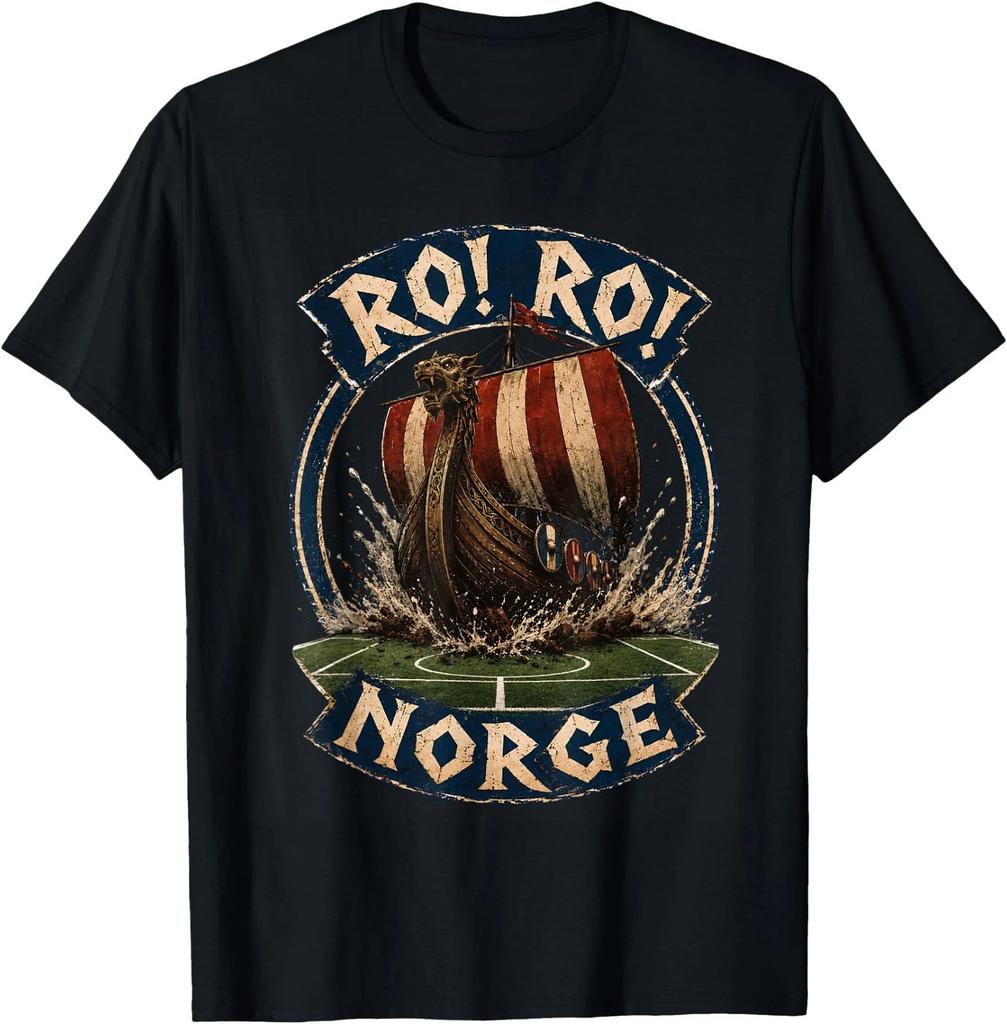 Ro Ro Norge Viking Longship Norway Soccer T-Shirt