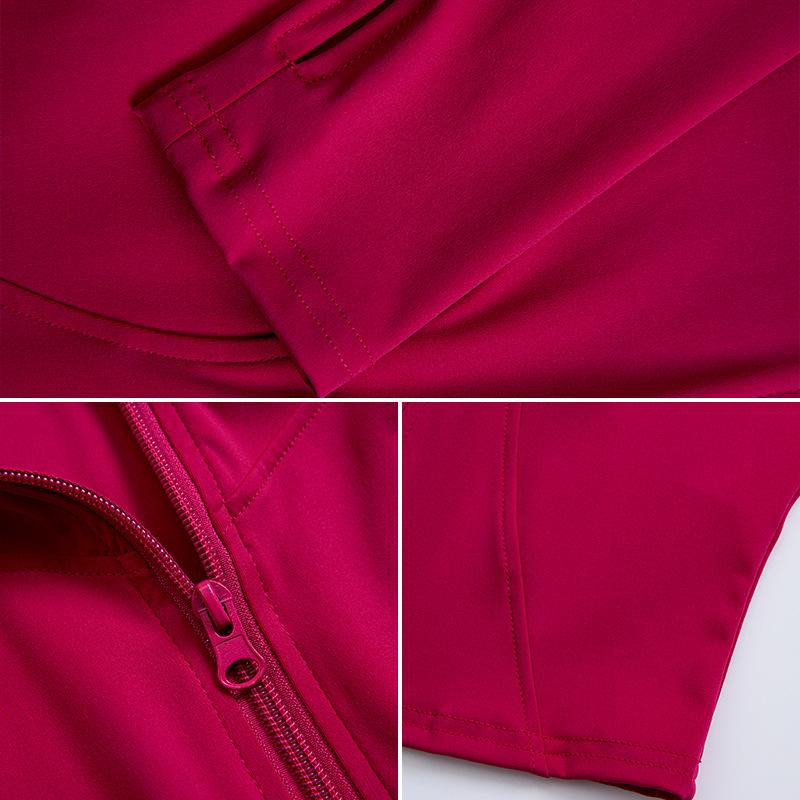 Naked Slimming Yoga Jacket For Women, Autumn And Winter Stand Up Collar Long Sleeved Zipper Cardigan, Slimming Sports And Fitness Clothing Top