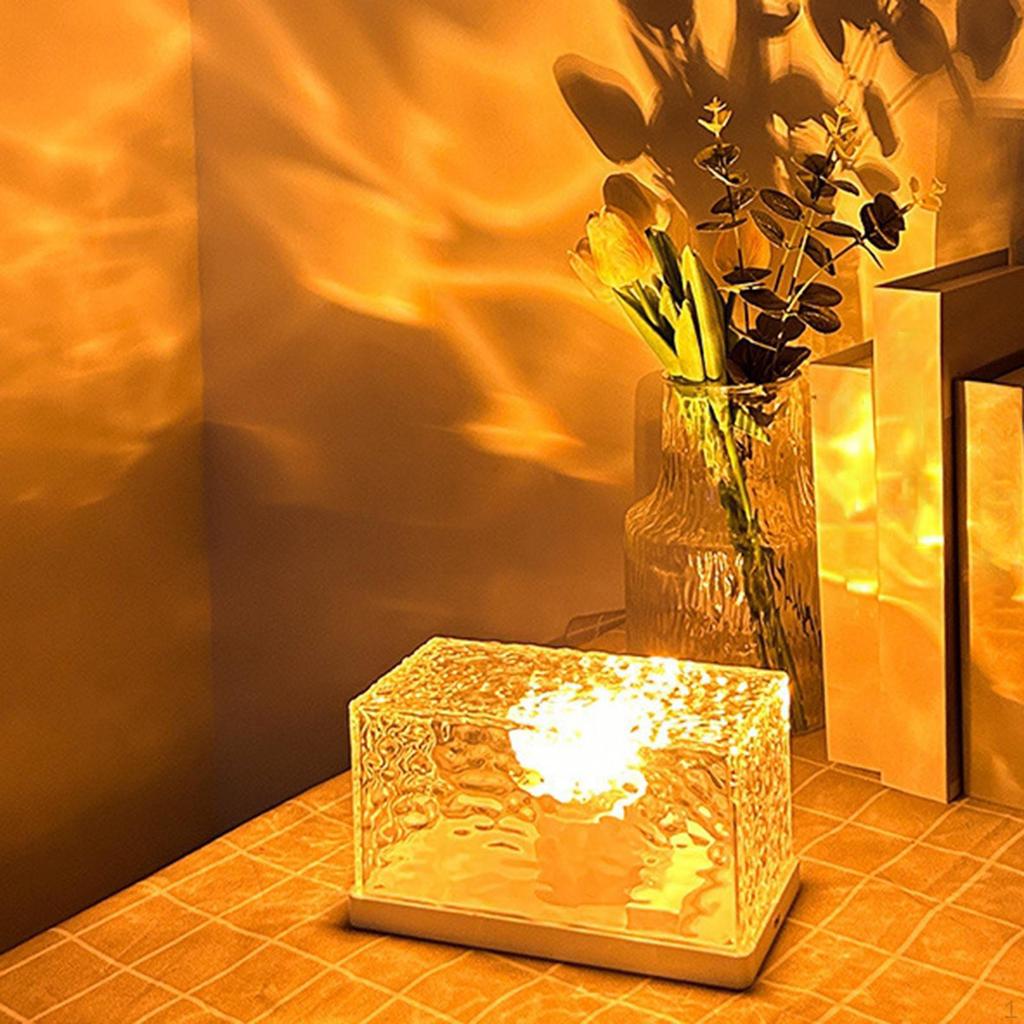 Dynamic Rotating Water Ripple Night Light, Crystal Light Lamp, Ceiling