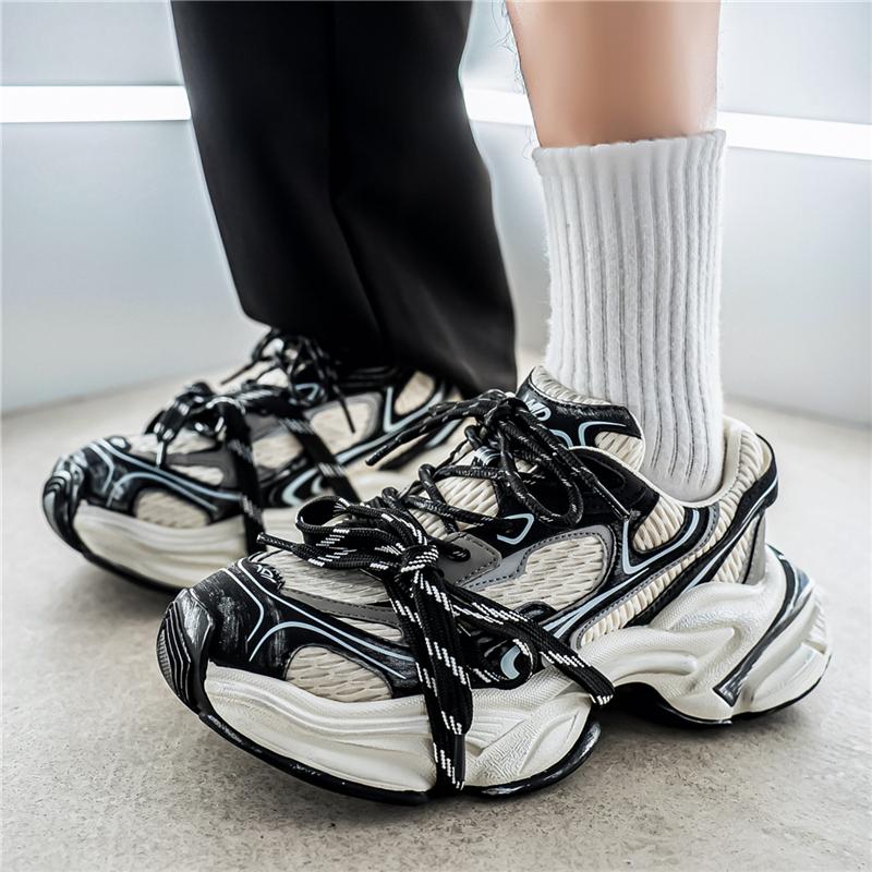 Men's Korean Version Thick Soled Sneakers Are Fashionable Versatile and Trendy Street Style Men's Shoes