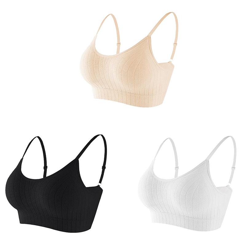 Push-up BH för kvinnor Elastisk Samla BH Matchande Underkläder Sömlös BH Trådlös Enfärgad Förtjockning Underkläder