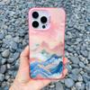 Durchscheinendes Rosa Wolkenmeer Laser Handyhülle Für iPhone 11 12 15 Pro Max 13 Mini 16 14 13 Pro Max Plus Stoßfeste Rückseite Fundas