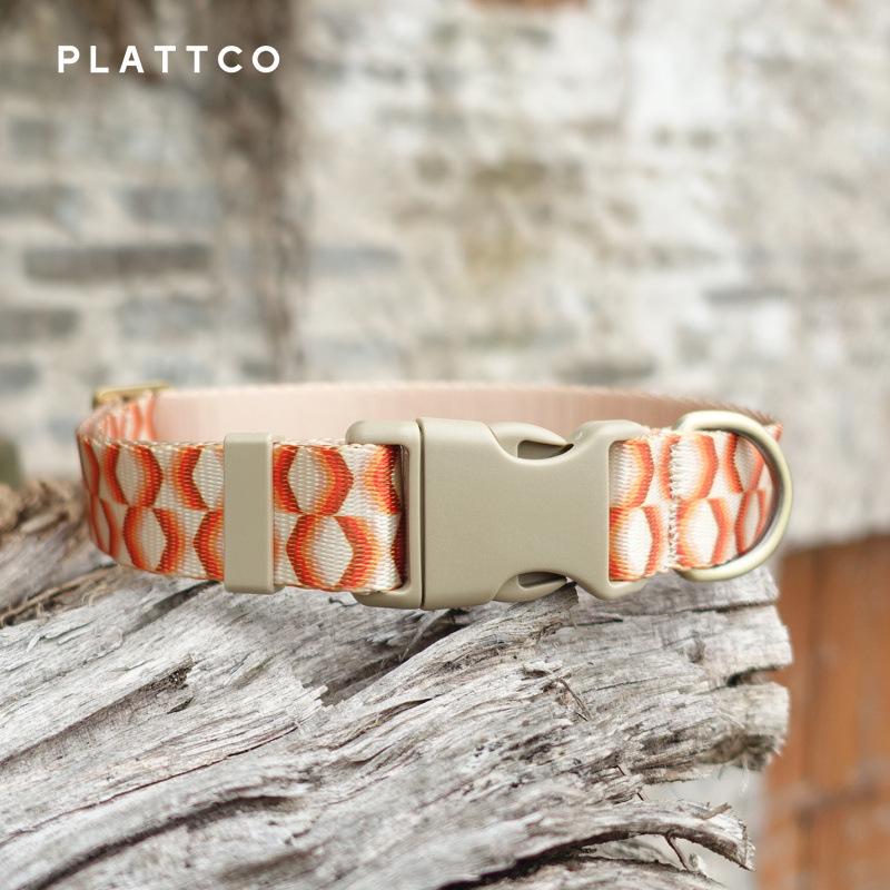 PLATTCO PDC364 Wear-Resistant Printed Polyester Dog Collar S 2.0cm (31-41cm)