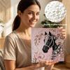 Black Horse Full 5D DIY Pearl Gem Art Diamond Painting Kits for Adults/Beginners Gift Idea Home Decor 11.81x11.81in