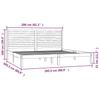 Solid Wood Bed White 200x200 Cm