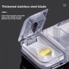 Multi Functional Medicine Box Cutting Device 3 in 1 Pill Case with 3 Compartments for Large Capacity Medicine Box Grinding