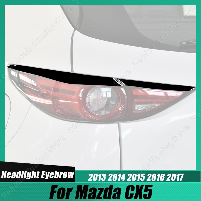 

Для Mazda CX5 2013 2014 2015 2016 2017 Глянцевые черные передние фары автомобиля Накладка для бровей и век Накладка на крышку лампы Наклейка Комплекты кузова
