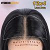 FREEDOM 13X4 Synthetic Lace Front Wigs For Women 38 Inch Soft Long Straight Free Part Lace Frontal Wig Natural Pre Plucked Wigs