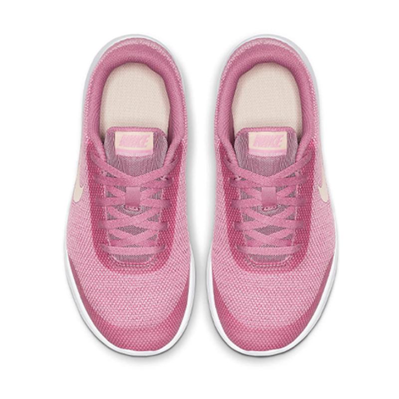 Nike Flex Experience RN 7 Cushioning Abrasion Resistant Breathable Low Top Kids' Running Shoes Pink White Teenagers Sneakers 943287-601