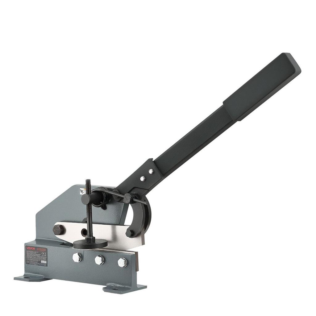 Sheet Metal Shear, 155 Mm Manual Hand Plate Shear, Heavy Duty Mounting Type Sheet Cutter with Solid Steel Frame, High Precision, Extended Handle for