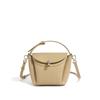 Leather shoulder messenger bag handbag fashion light luxury pillow bag women's bag simple zongzi bag