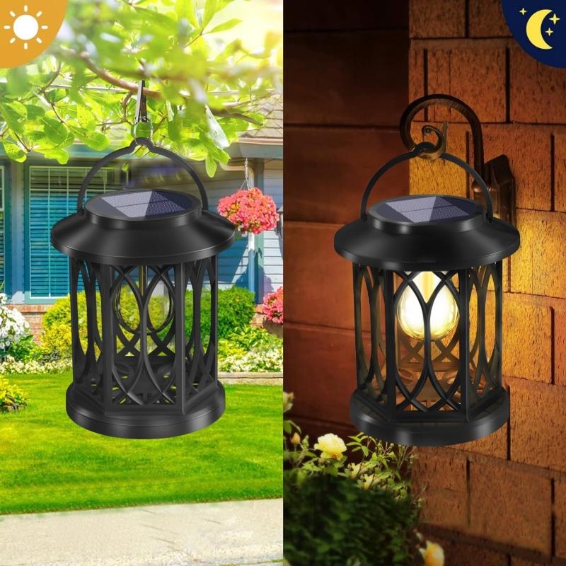 Solar Flame Hanging Lamp Solar Garden Lights Garden Patio Yard Paths Light Outdoor Lighting for Outdoor Decoration