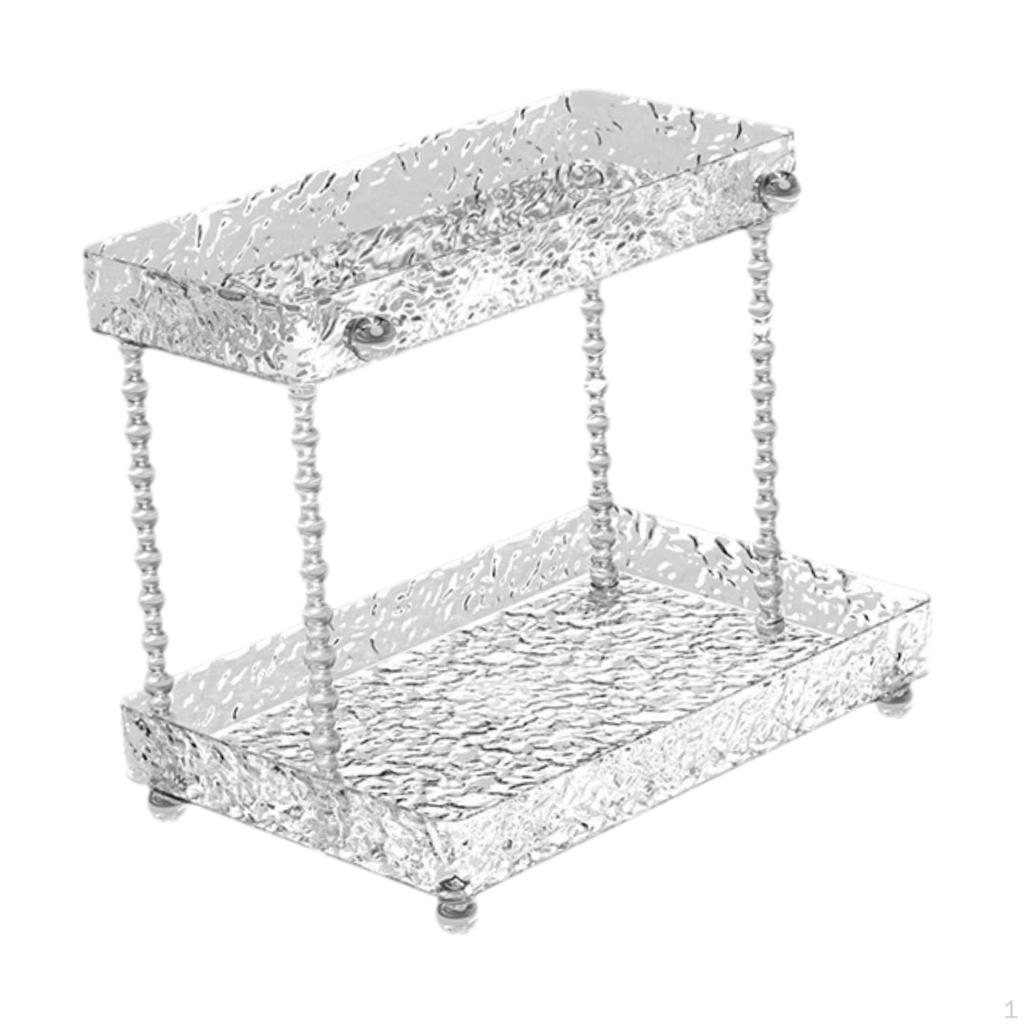 Bathroom Counter Organizer 2 Tier Creative Vanity Tray Cosmetic Makeup Storage Shelf