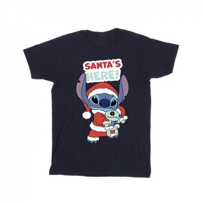 Girls Lilo & Stitch SantaÂ´s Here Cotton T-Shirt