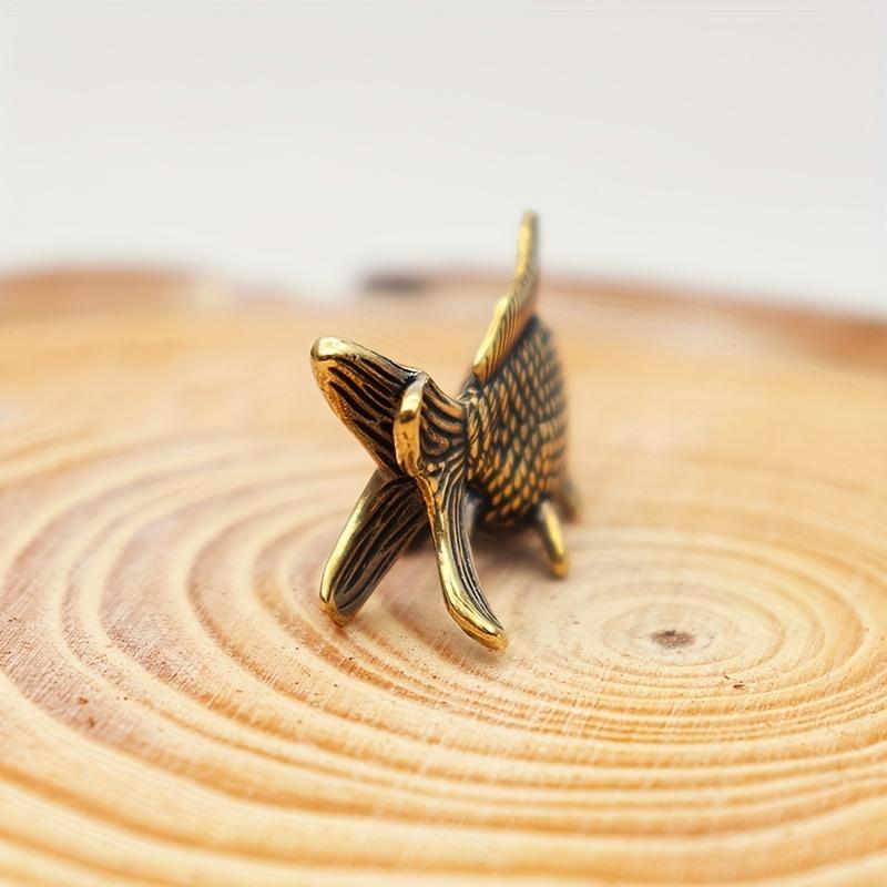 Vintage mosazná soška zlaté rybky Šťastný talisman Zvířecí socha pro dekoraci domova a stolu Perfektní dárek k Valentýnu