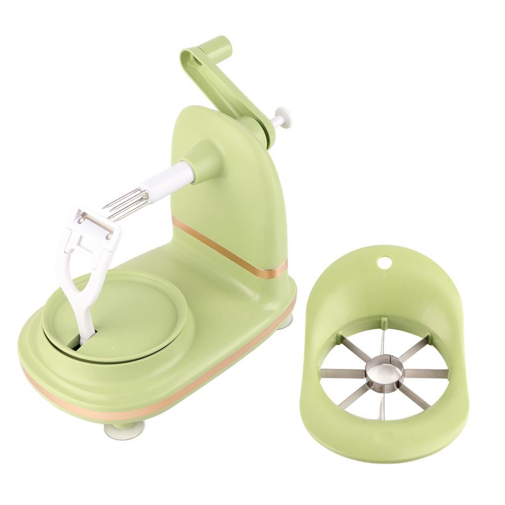 1PC Hand Crank Fruit Peel Machine Multi Purpose Peeler with Stainless Steel Cutter PP Material for Kitchen