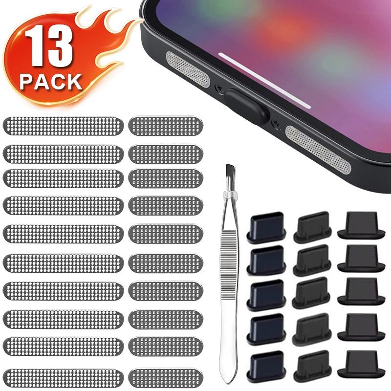 Universal Mobile Phone Speaker Dust Mesh Sticker Micro USB Type C Phone Port Protector Dust Plug Tweezers Kit For iPhone Huawei