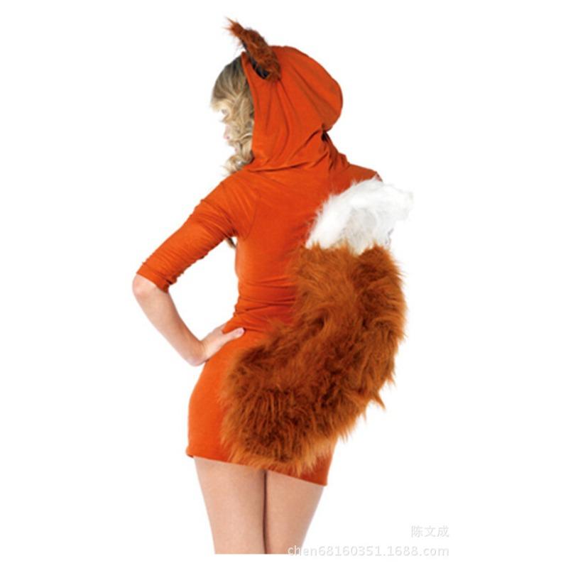 Módní liščí halloweenský kostým čarodějnický kostým cosplay liščí kostým zvířecí kostým hodinky