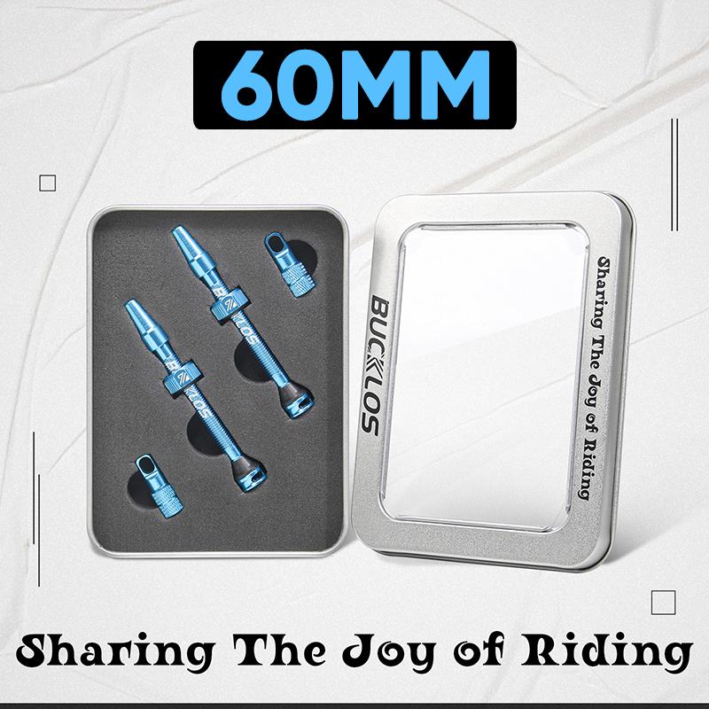 BUCKLOS 40/44/55/60/65/80/100mm Tubeless Valves Bike Aluminum Alloy Presta Nipples Removable Core Air Valve for Road MTB Bicycle 7