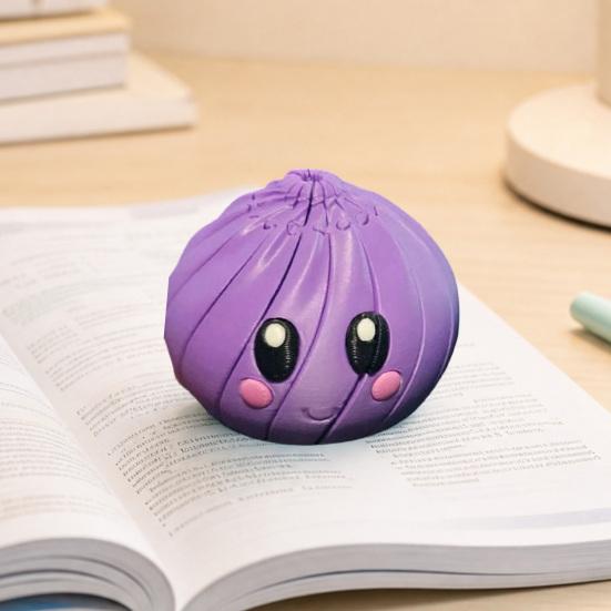 Yousheng 3D Printed Spiral Dumpling Toy, Articulated Slippery Steamed Bun Toy for Stress Relief, Rotating Twisting Fidget Toy for Kids Adults