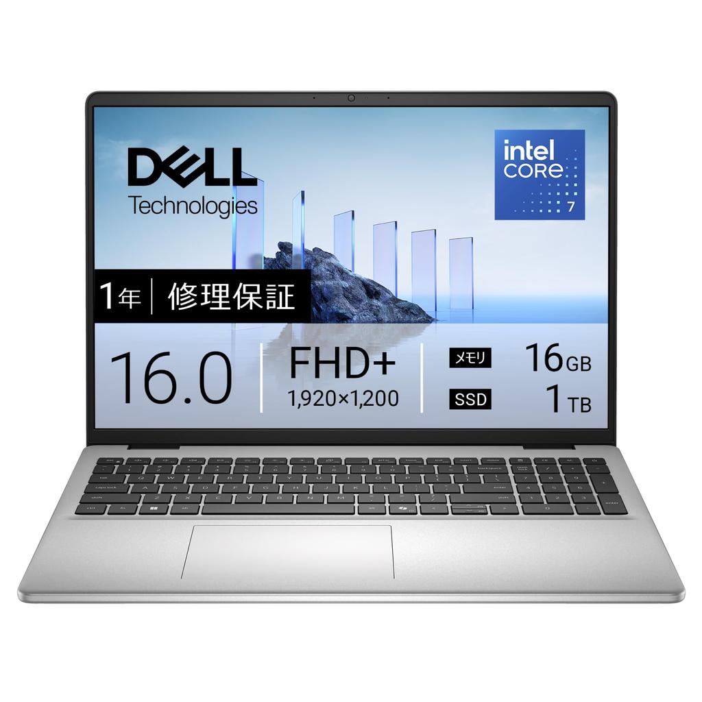 Dell 16 DC16250 Laptop with Intel 7 150U 16GB 1TB Windows Platinum and Repair Service Hard Drive Return 16-inch Core™ Processor, Processor, Memory,
