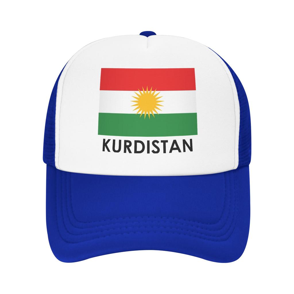 Kurdistan Flag Mesh Baseball Cap Unisex Women Sport Sun Hats  Dad Hat Adjustable Polyester Golf Hats High Quality Trucker Hat