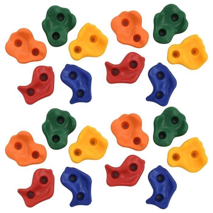 VidaXL 20 pcs Pierres d'escalade Multicolore PE
