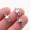 100Pcs/Bag Mini Five-Point Star Style Connector Handmade Charms Pendant DIY for Bracelet Necklace 15x7mm