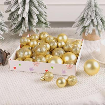 3/4/5cm Kerstballenset: Vierkante Doos Kerstversieringen voor Feestdagen