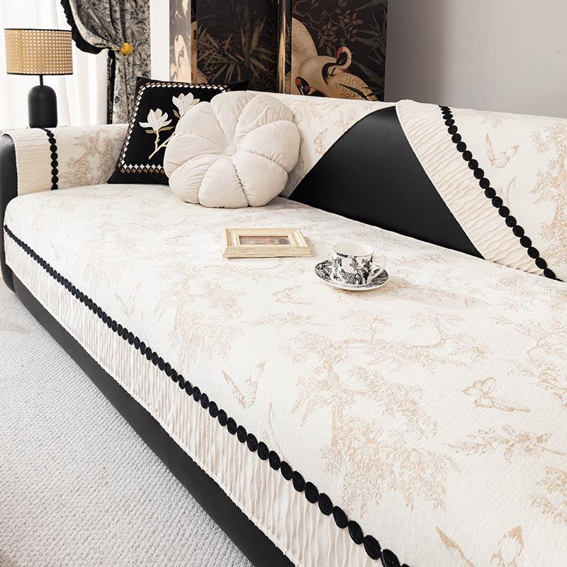 Light French Sofa Cushion, Universal Chenille  New High-End Non-Slip Leather Seat Cushion Cover Cover Cloth