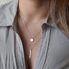 925 Sterling Silver Three-Layer Necklace Personality Charm Women's Pendant Simple Style Choker Birthday Gift Exquisite Jewelry