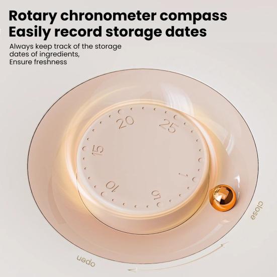 Aufbewahrungsbox Lebensmittelqualität Kunststoff und Timer-Knopf-Design Behälter Einfacher Zugriff Stapelbare Aufbewahrungsbox für Kühlschrank Mikrowelle
