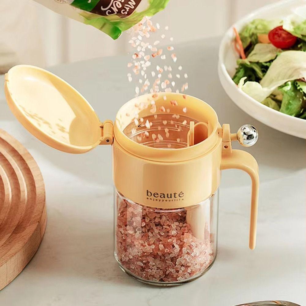 Leak-proof Sugar and Salt Container Push-type Condiment Storage Container  Restaurant