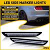 For 2015- Mustang Ford Smoked Lens LED Rear Bumper Side Marker Lights Lamps