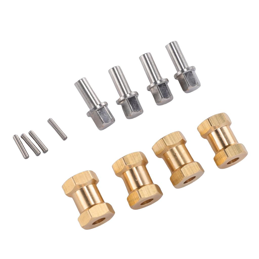 4pcs 18mm Wheel Spacers Fit for Scx10 1Celsius10 RC Crawler Car Brass Wheel Hubs Extension Drive Adapter