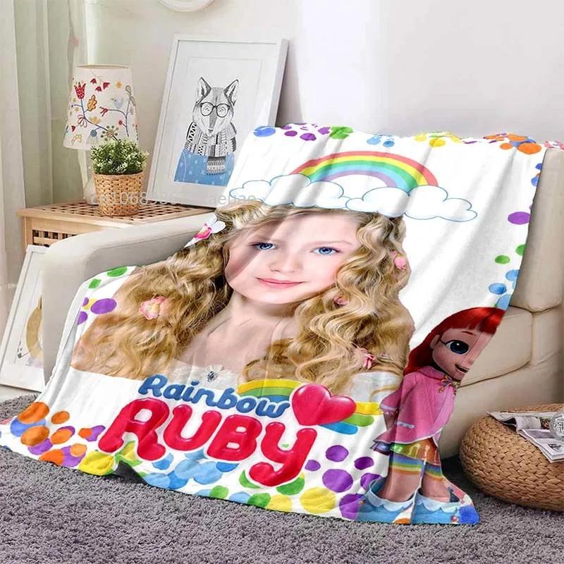 Serie Animata Rainbow Ruby Coperta per Bambini Lulu e Orso Coperta Carina Coperta per Intelligenza e Avventura Personalizzabile con Foto