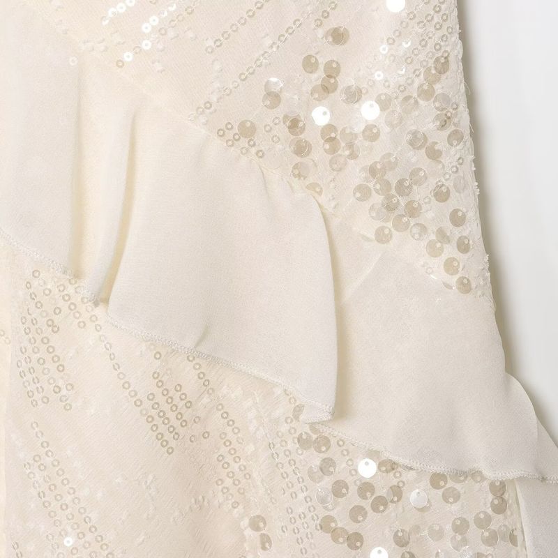 Kaslead New Arrival Women's Clothing Fashion Style Laminated Decoration Sequin Sling Short Dress 3658849 251