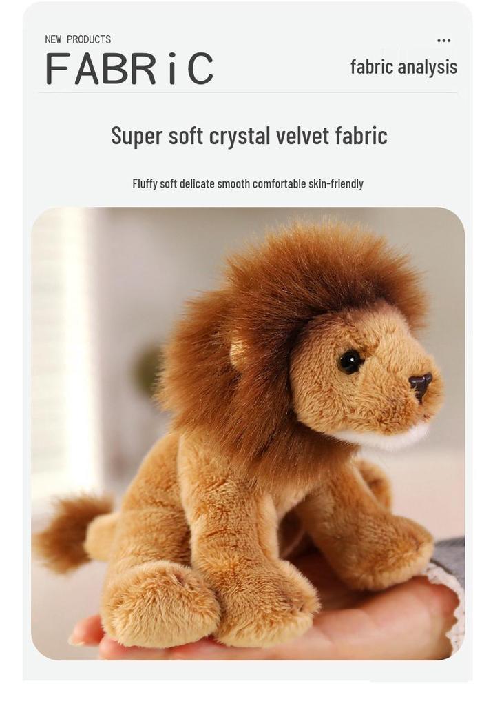 Small Plush Dolls: Spotted Pomeranian, Pug, Yorkshire Terrier, Prince Poodle, Lion, Panda, Brown Bear