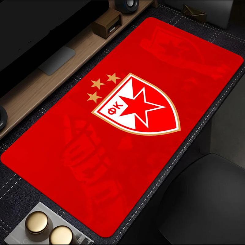 FK Crvena zvezda mouse pad, rubber base, esports desk mat, mouse pad for gamers and office use, gaming desk , easy to clean mat