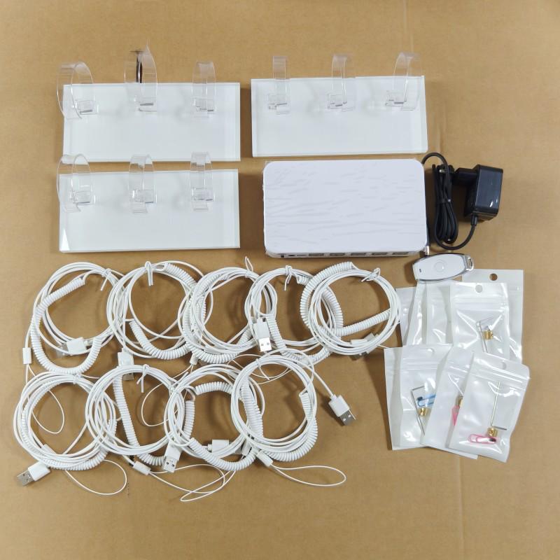 Smartwatch Anti-Theft Alarm System - Acrylic Stand for 3, 6, or 9 Ports, Ideal for Retail Displays