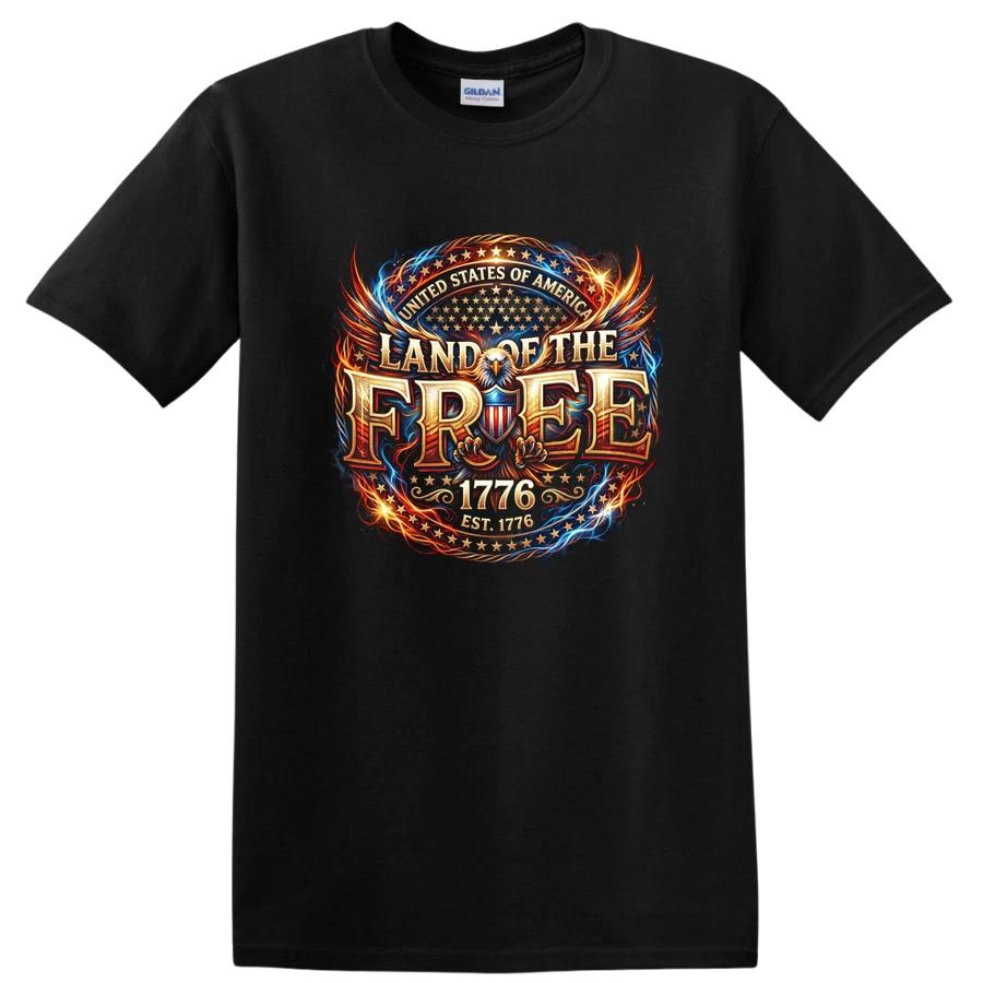 Land of the Free Eagle 250th Anniversary USA T Shirt Patriot Tee 1776 Est S